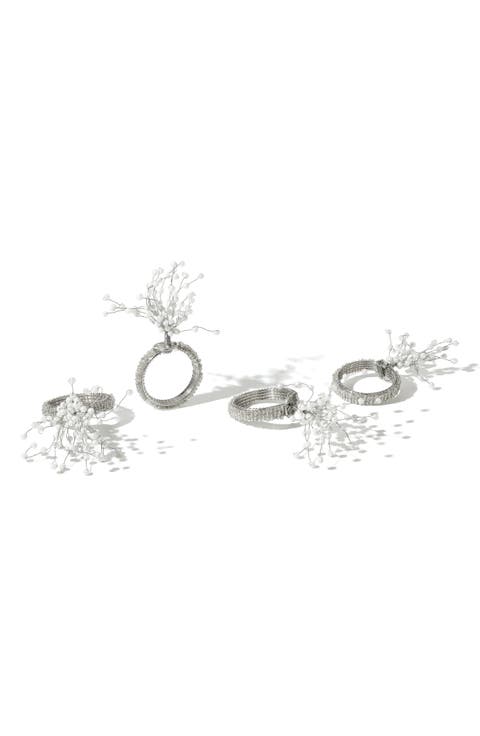 Arctic Sparkle Set of 4 Napkin Rings