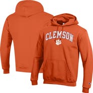 Champion Men's Champion  Orange Clemson Tigers Arched Logo Fleece Pullover Hoodie