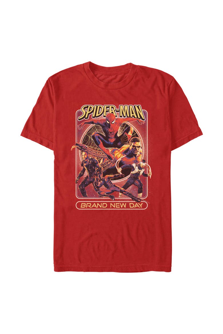 Men's Marvel New Villains Poster T-Shirt, Main, color, Red