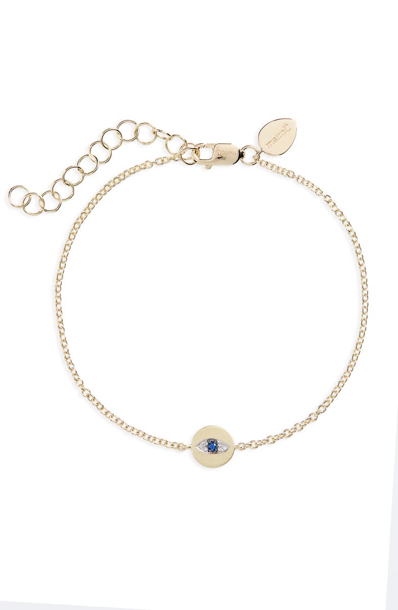 Meira T Evil Eye Sapphire & Diamond Bracelet, Main, color,