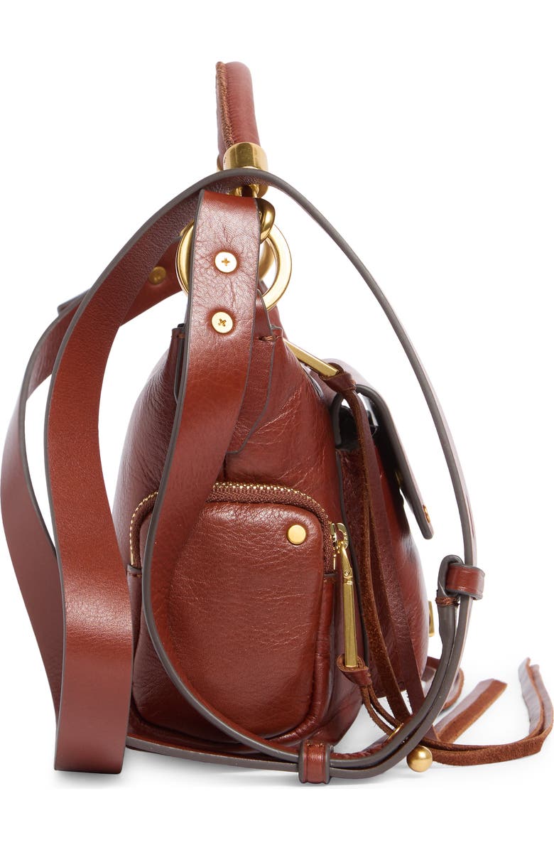 Rebecca Minkoff Mini Mab Leather Shoulder Bag, Alternate, color, Sienna