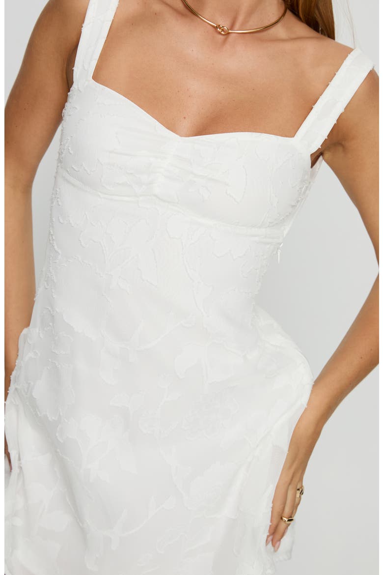 Mcbeath Floral Jacquard Minidress, Alternate, color, WHITE