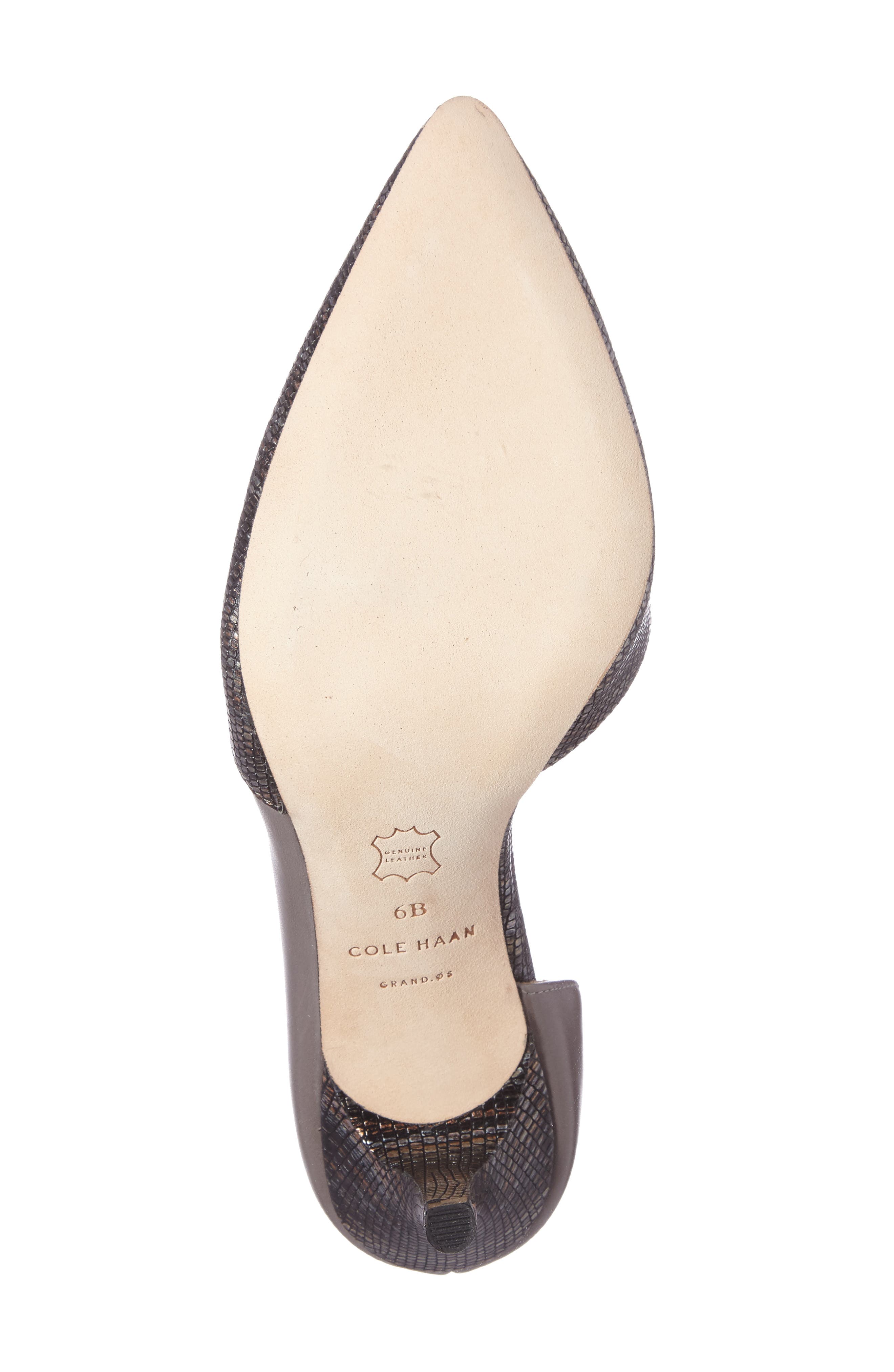 'Highline' Half d'Orsay Pump, Alternate, color, STORM/ LIZARD PRINT LEATHER