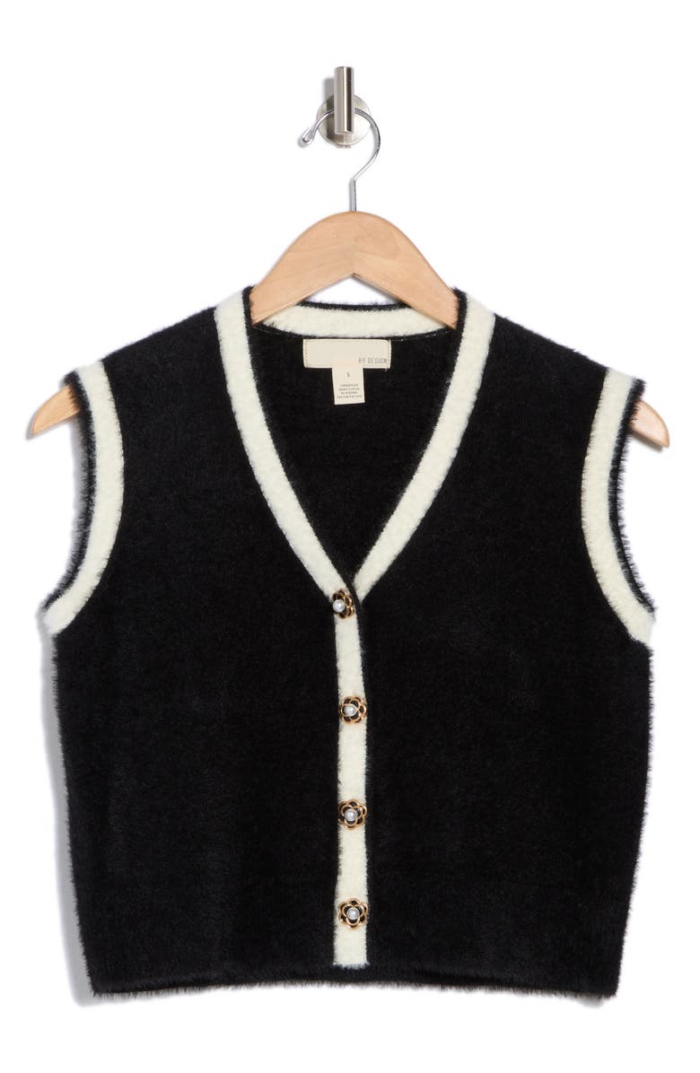 BY DESIGN Snow Eyelash Knit Vest, Alternate, color,