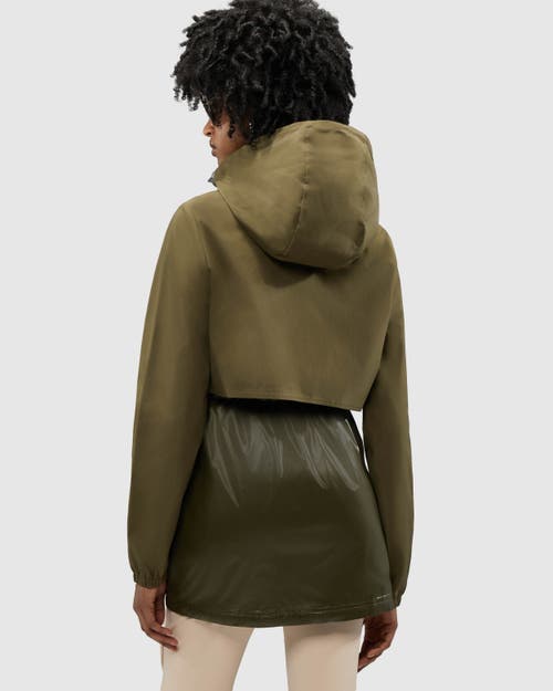 Alpenhaus Valmenier Raincoat With Retractable Hood In Olive