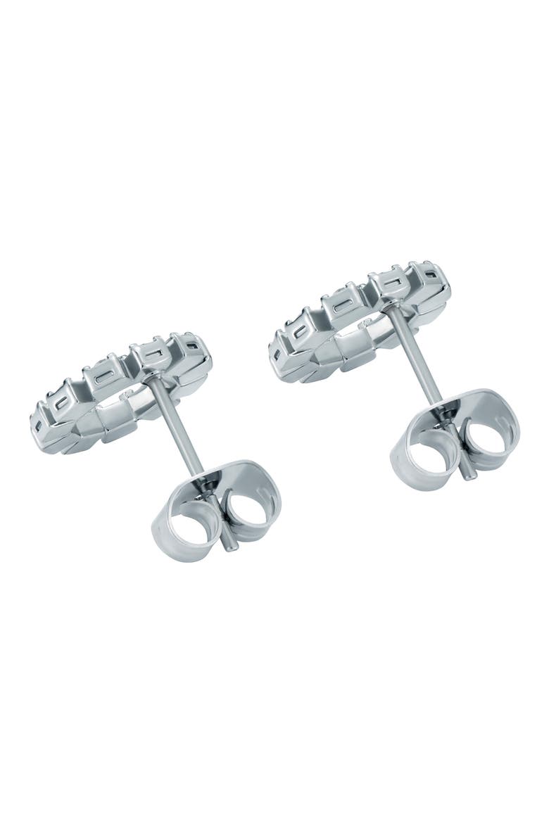 Haliana Halo Crystal Stud Earrings, Alternate, color, SILVER TONE/ CLEAR CRYSTAL