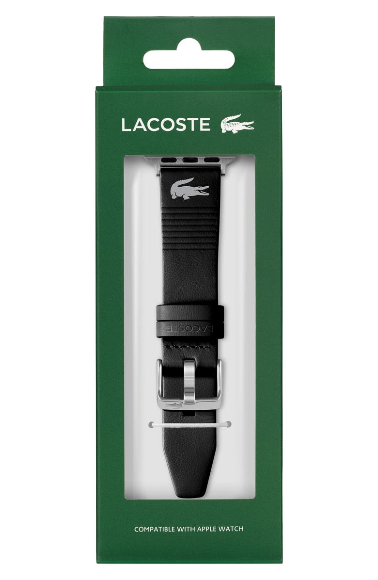 Lacoste Striping Leather Apple Watch<sup>®</sup> Watchband, Main, color,
