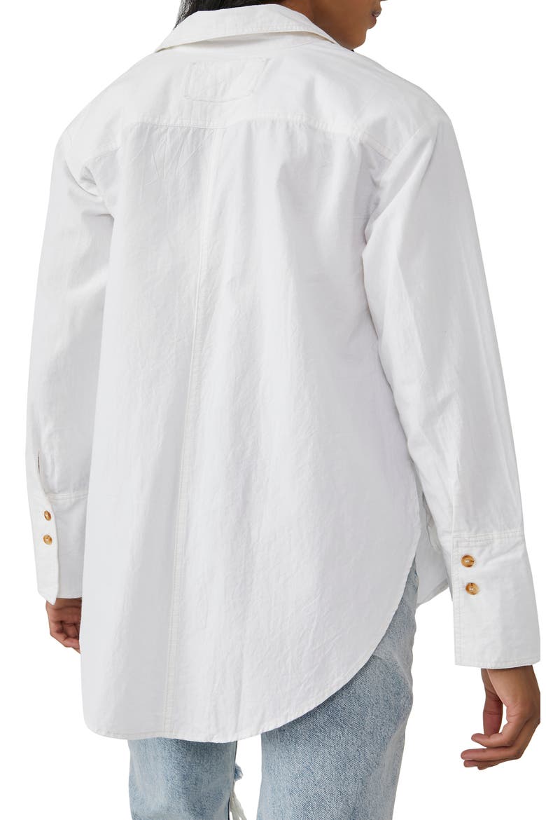 Machester Cotton Button-Down Shirt, Alternate, color, WHITE COMBO