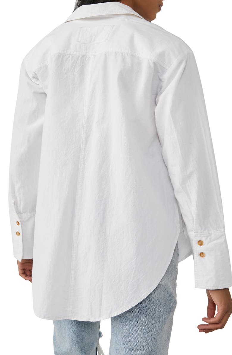 Free People Machester Cotton Button-Down Shirt, Alternate, color, 