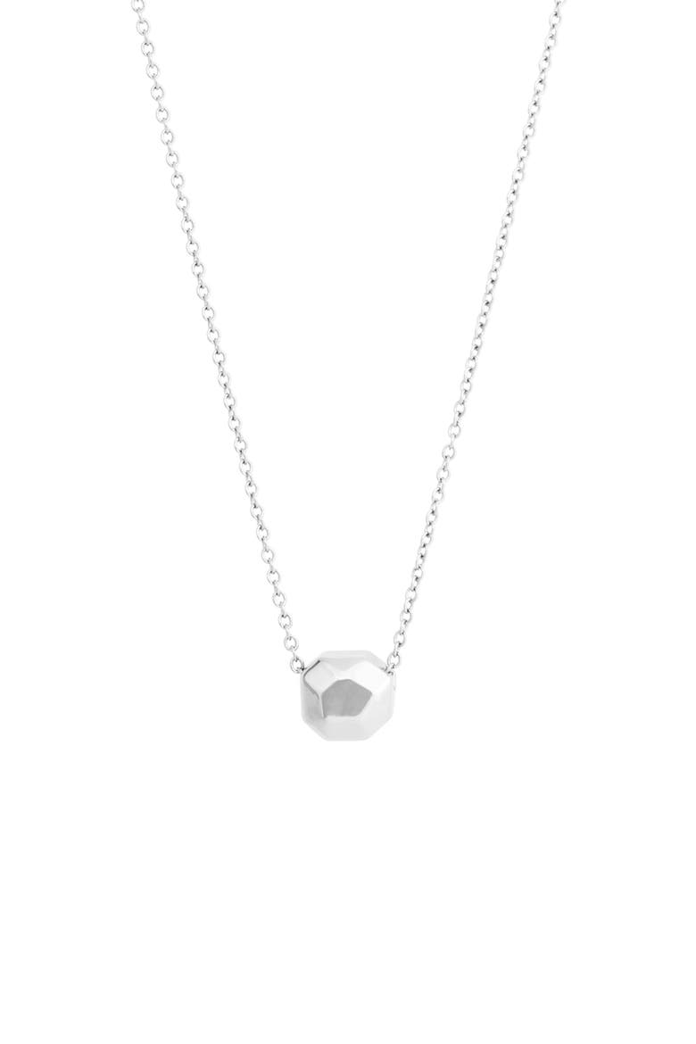 Geo Pendant Necklace, Main, color, SILVER