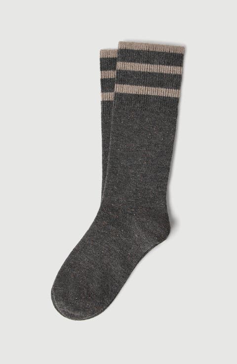 Sparkling cashmere knit socks