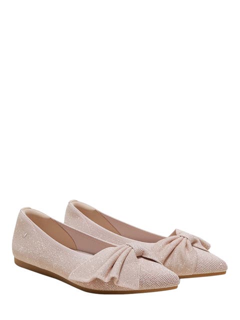 Pointed-Toe Bow Flats (Azura)