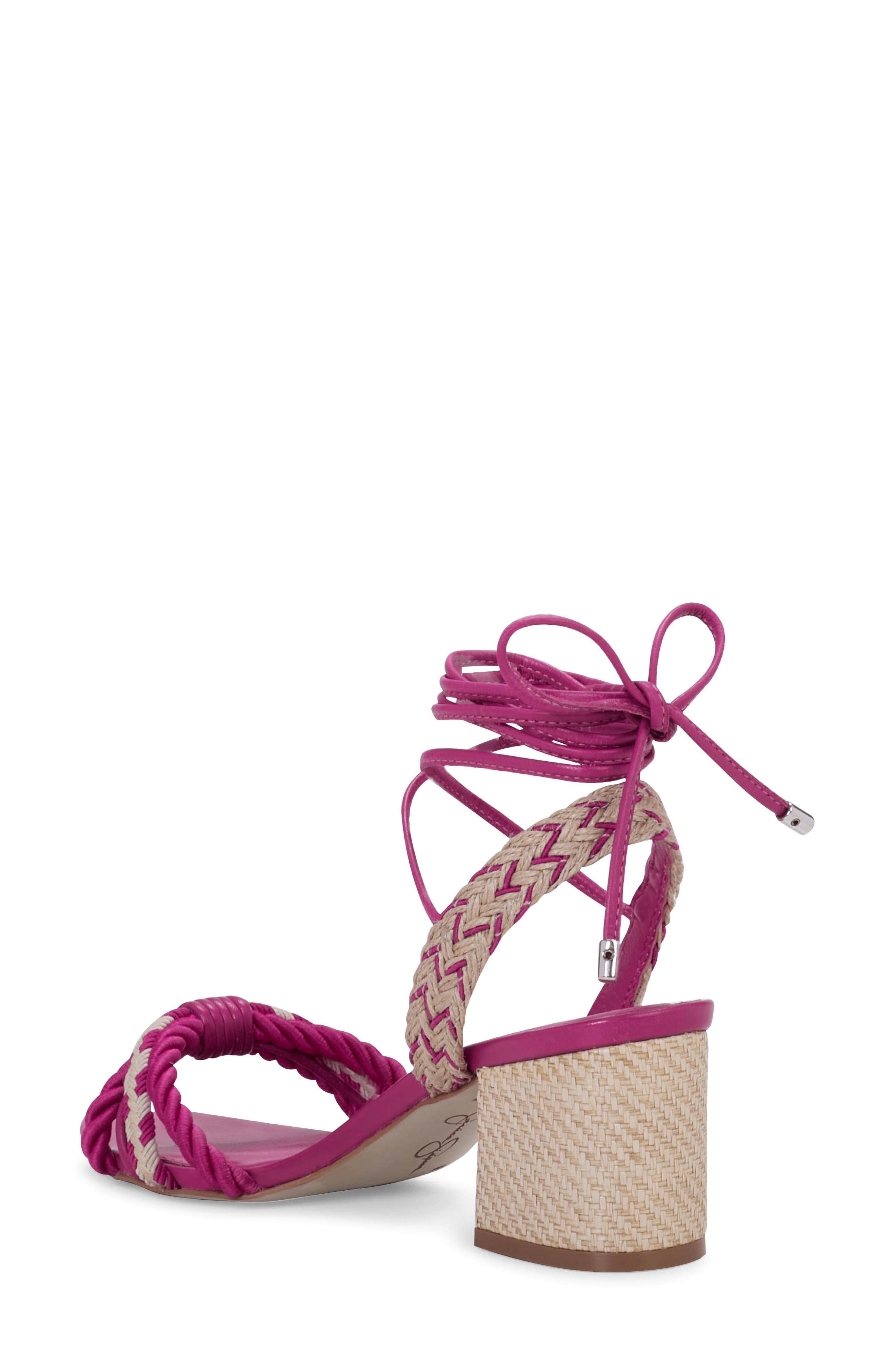 Jessica Simpson Prim Ankle Wrap Pointed Toe Sandal, Alternate, color, Purple Combo
