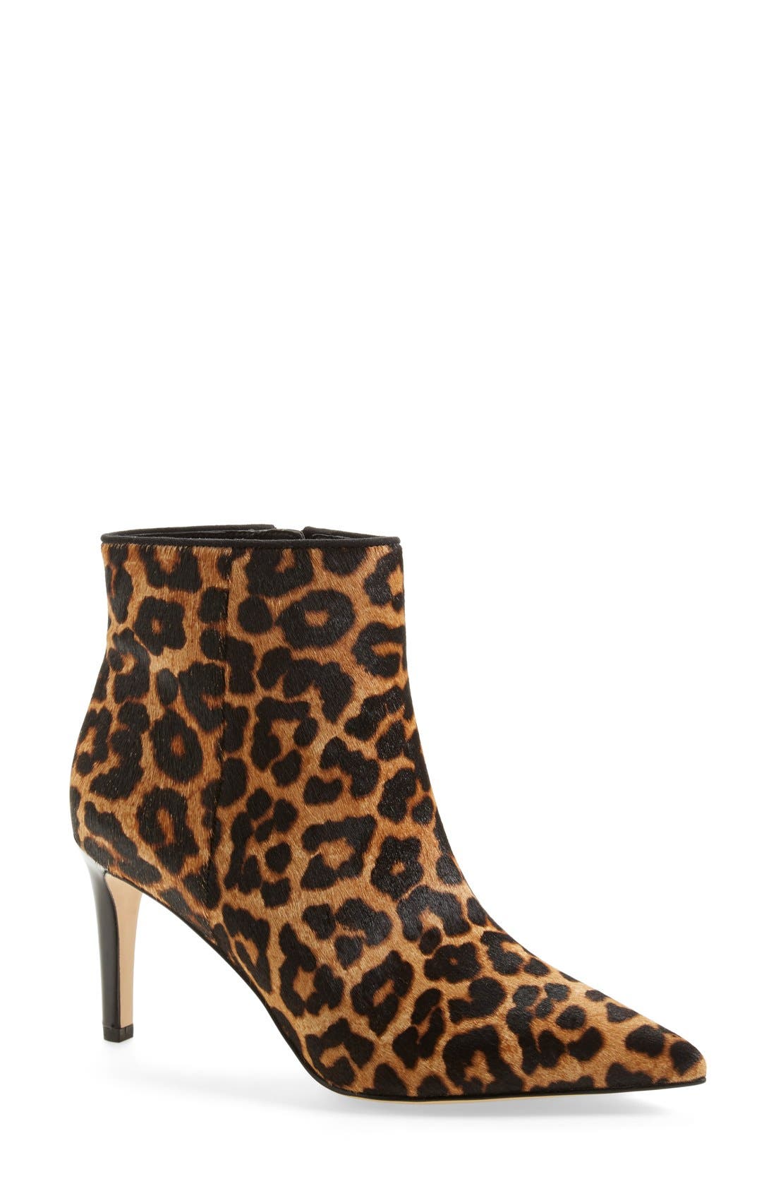 'Karen' Pointy Toe Bootie, Main, color, LEOPARD CALF HAIR