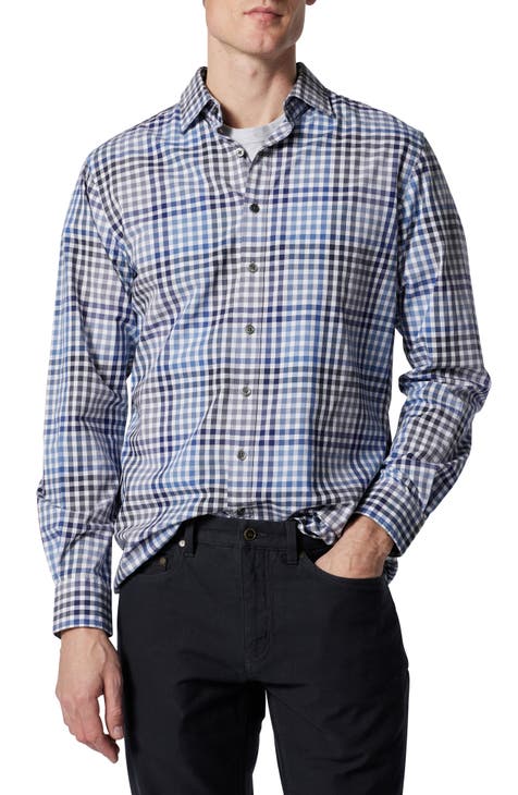 Men's Highland Park Sports Fit Plaid Button-Up Shirt