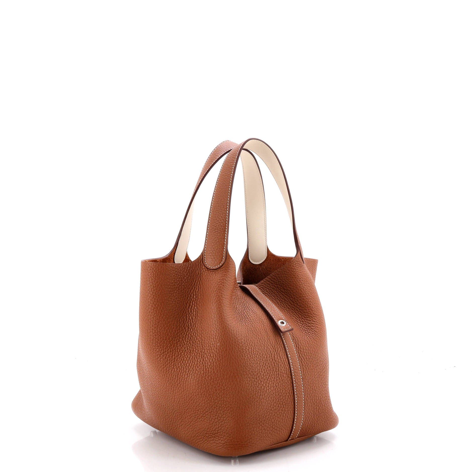 Pre-Owned Hermes Eclat Picotin Lock Bag Clemence MM, Alternate, color, Gold