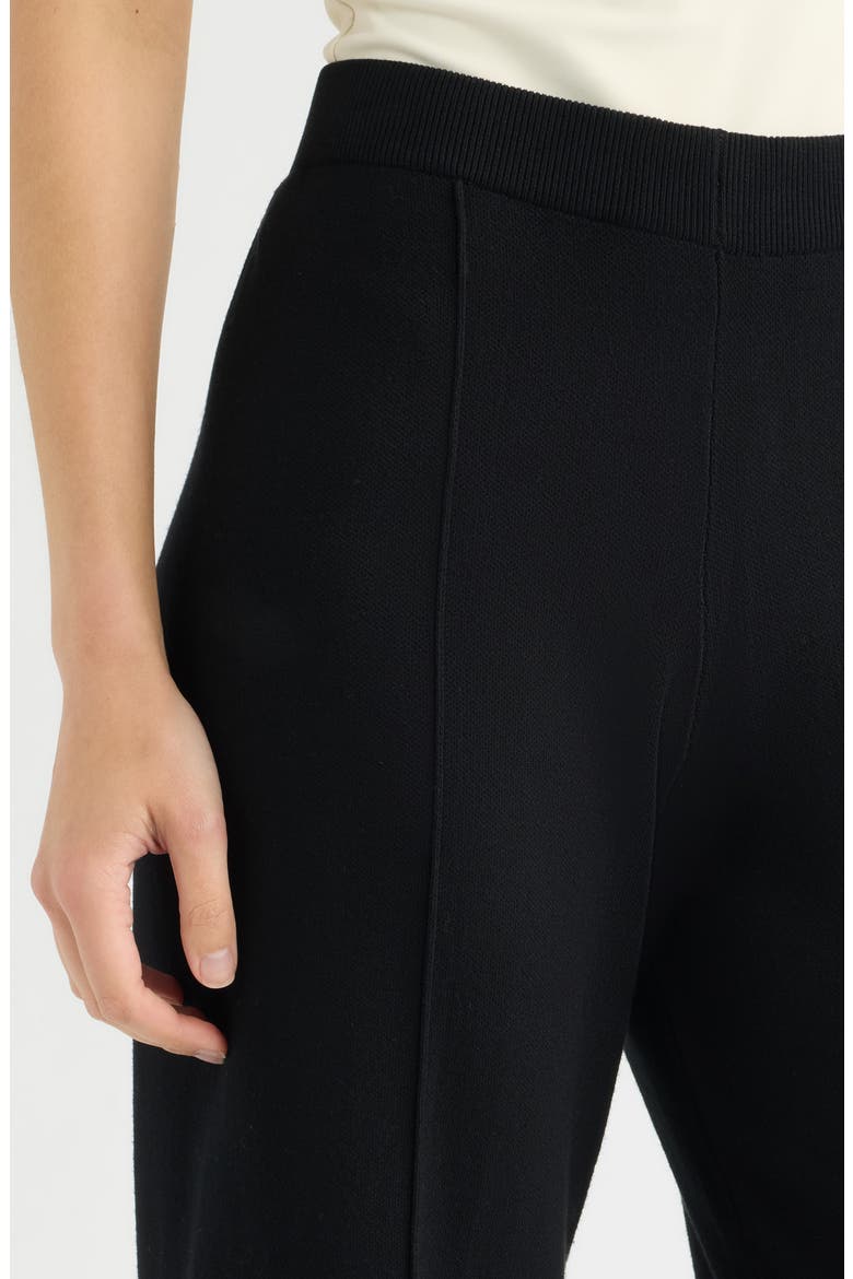 Wide Leg Sweater Knit Pants, Alternate, color, BLACK