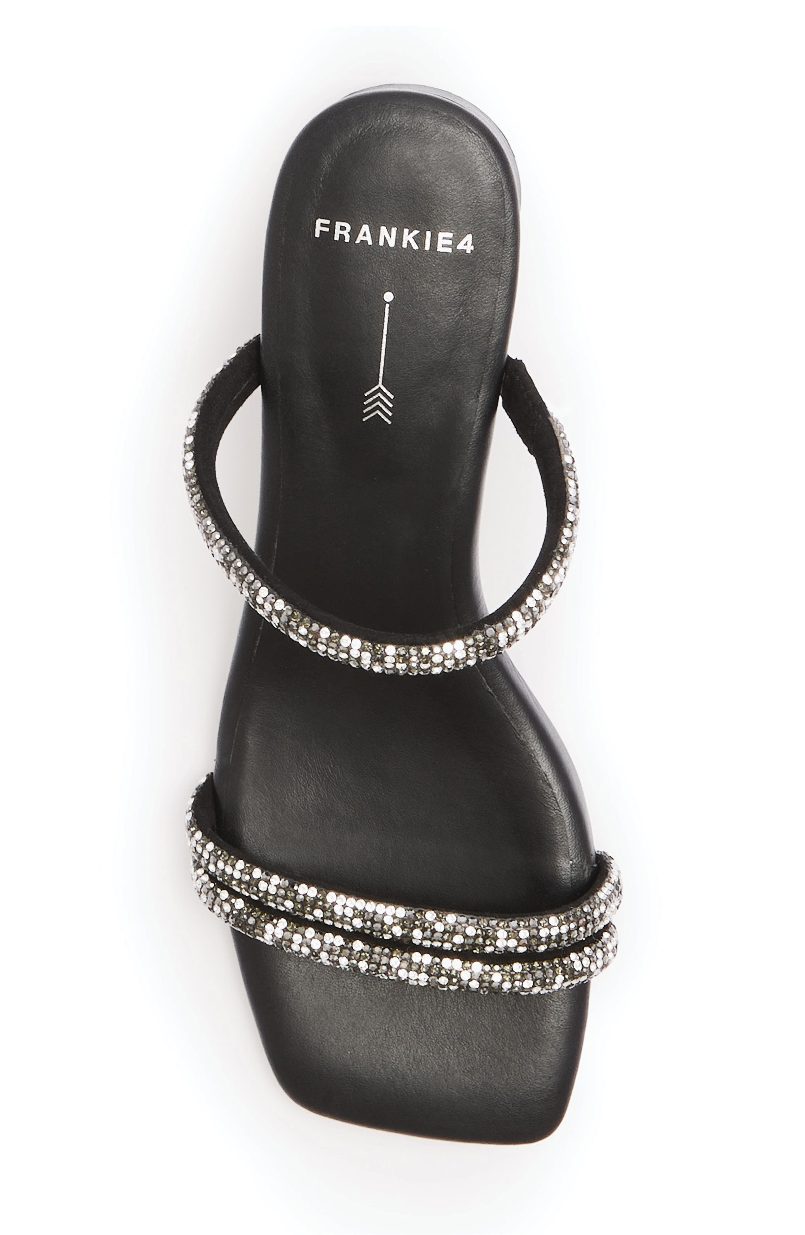 FRANKIE4 Robbie Crystal Embellished Slide Sandal, Alternate, color, Black Smoke Crystal