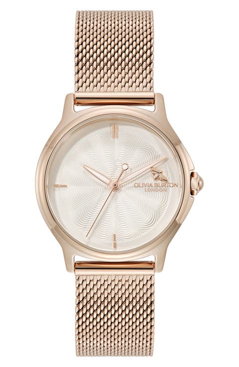 Classic Bee Mesh Strap Watch, 30mm
