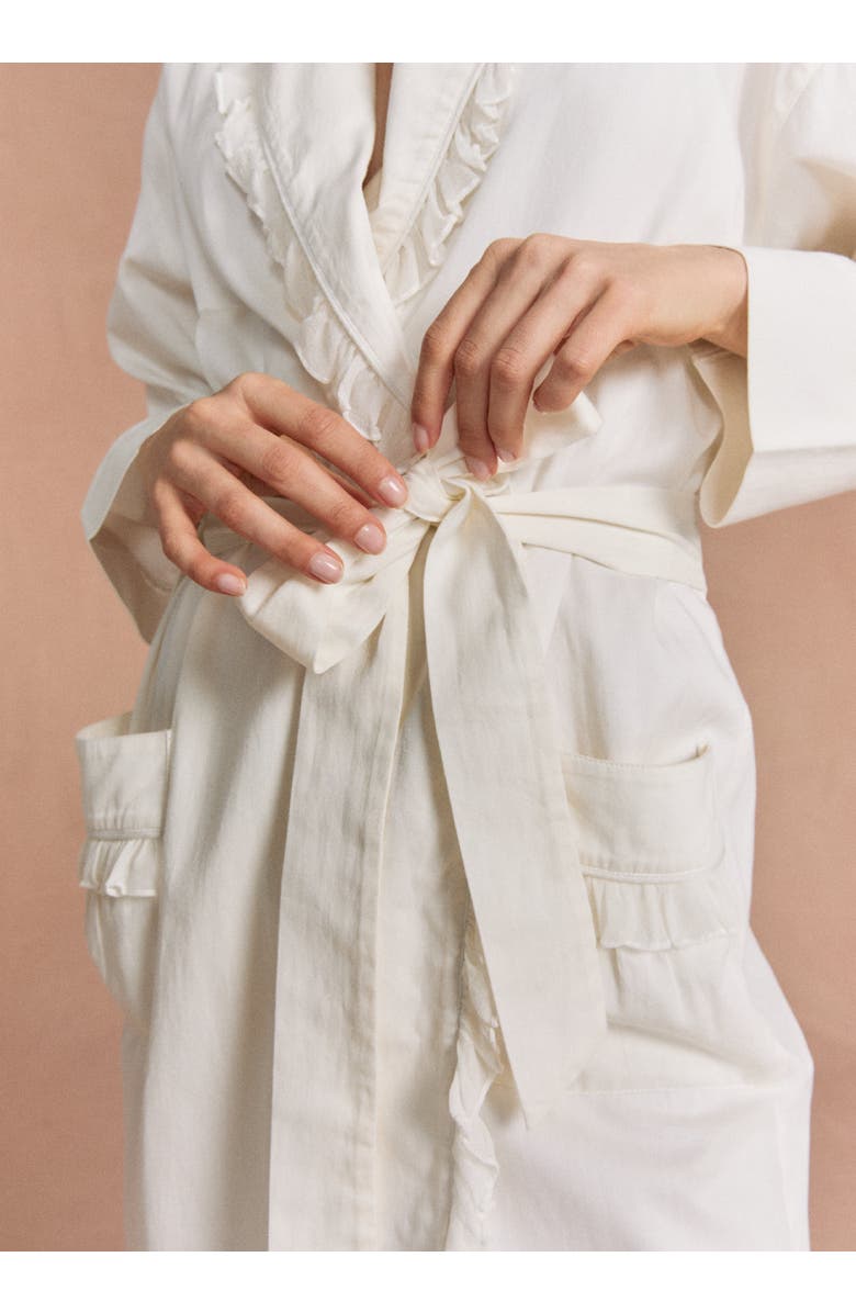 If Only If Pippy Robe, Alternate, color, White