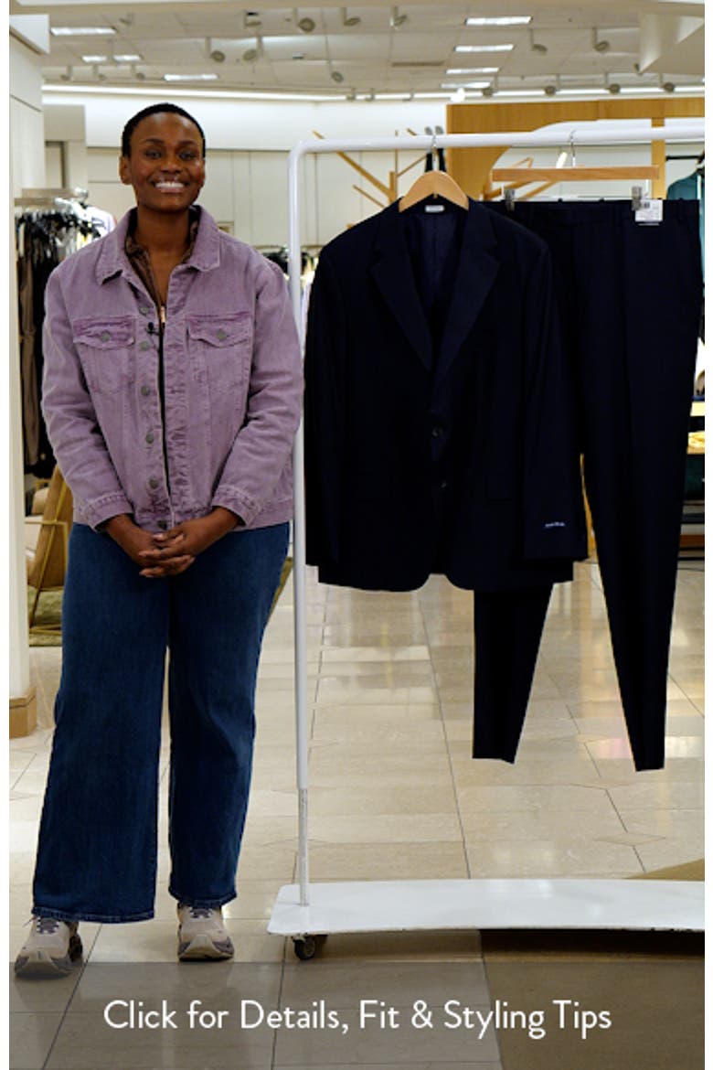 Hartford Classic Fit Navy Plaid Wool Suit video