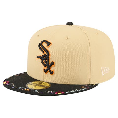 Men's New Era Light Beige Chicago White Sox Two-Tone Embroidered Visor 59FIFTY Fitted Hat