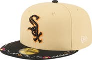New Era Men's New Era Light Beige Chicago White Sox Two-Tone Embroidered Visor 59FIFTY Fitted Hat