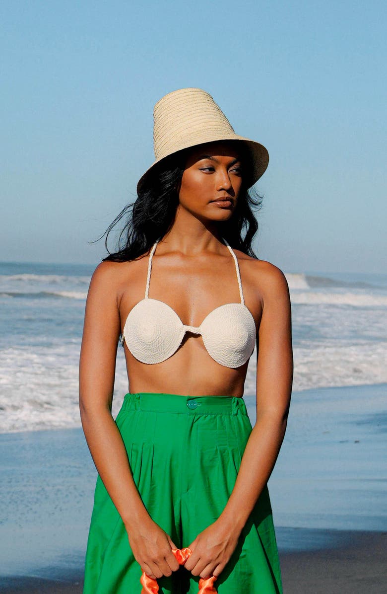 BRUNNA.CO The Margo Palm Straw Hat, Alternate, color, Beige