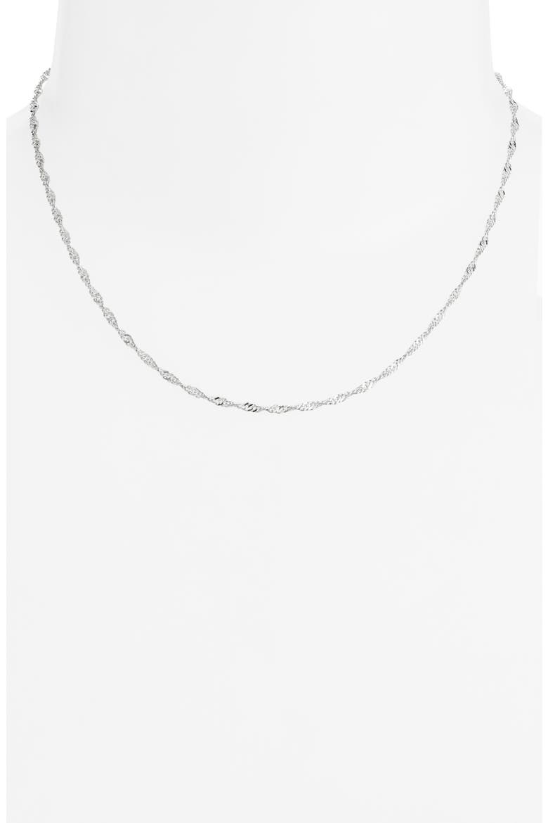 Rope Chain Necklace, Alternate, color, SILVER
