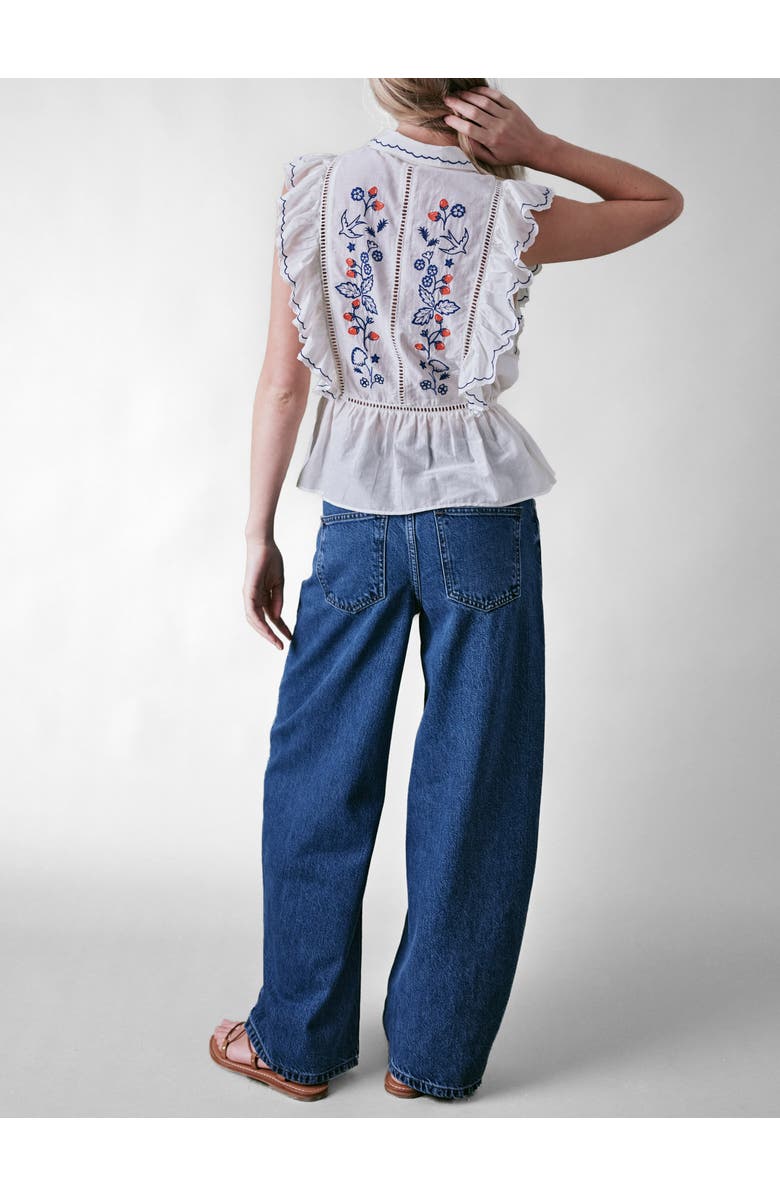 Cape Cove Wild Strawberry Silk Blend Blouse, Alternate, color, Ivory