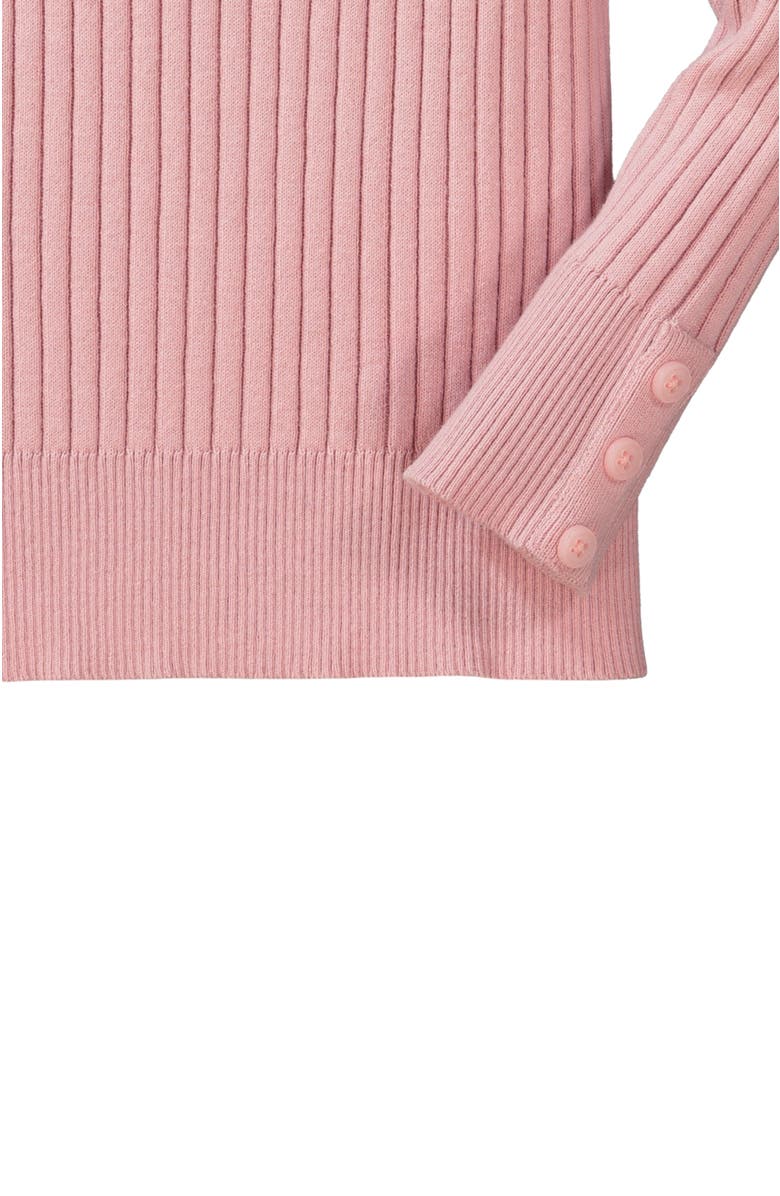 Hope & Henry Baby Girls' Rib Knit Sweater Top, Infant, Alternate, color, Rose
