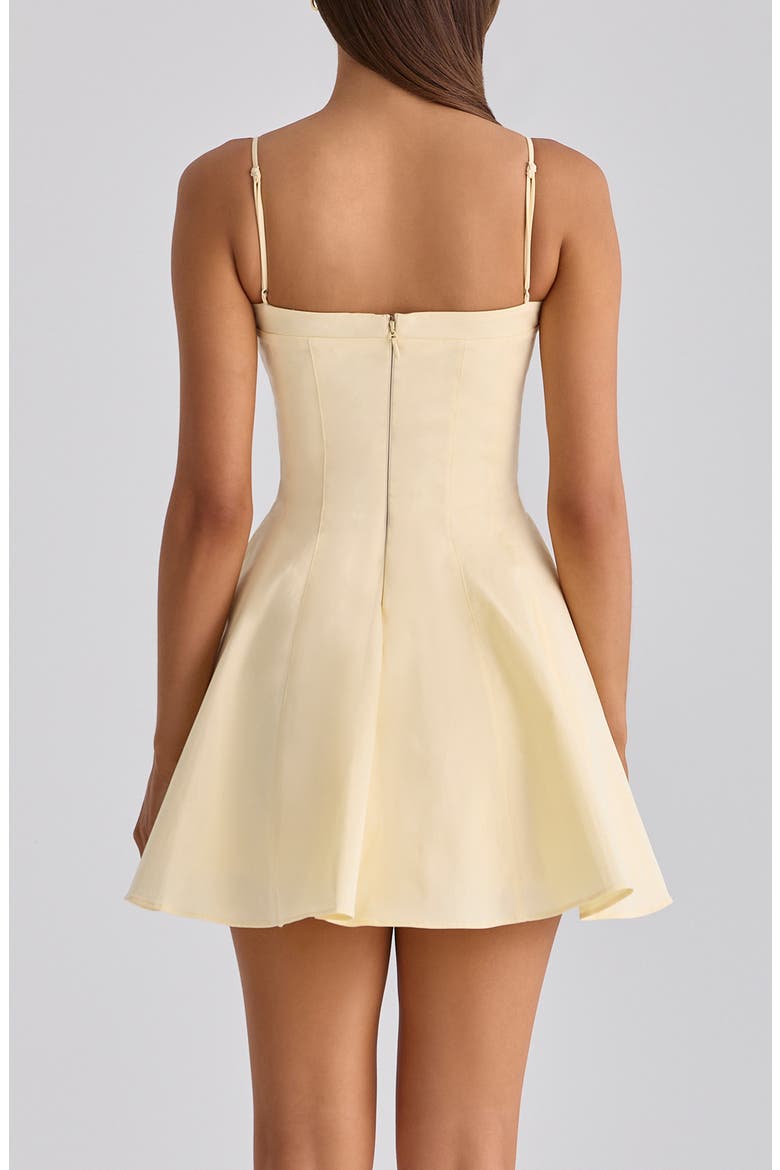 Dolly Stretch Cotton Fit & Flare Cocktail Dress, Alternate, color, LEMON