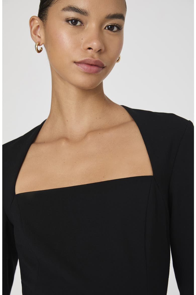 Whisper Long Sleeve Minidress, Alternate, color, 02-BLACK