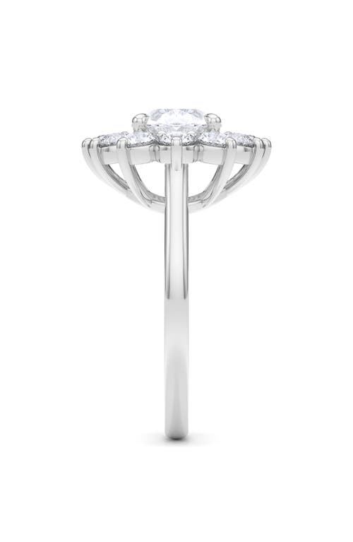 Hautecarat Princess Cut Lab Grown Diamond Engagement Ring In Brown