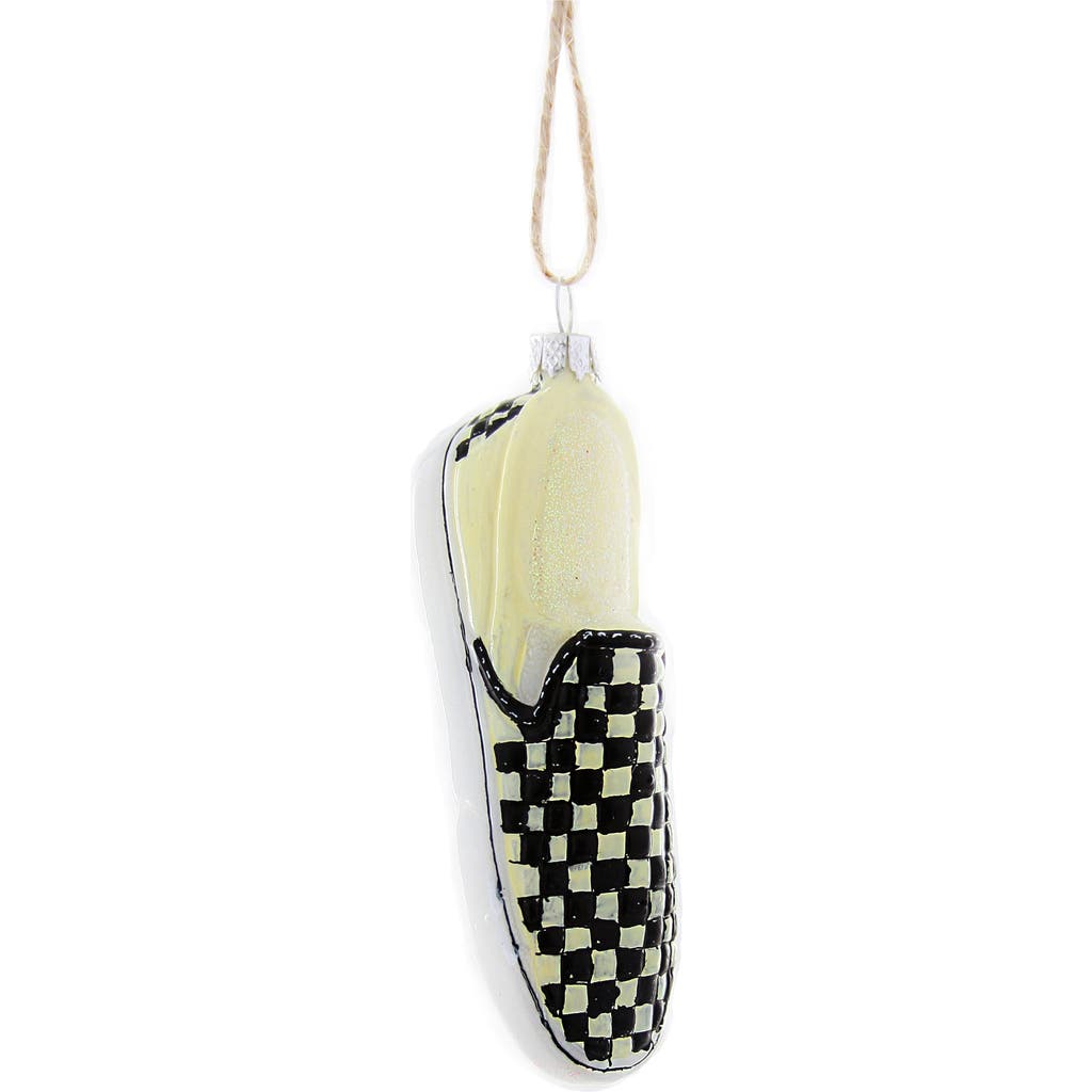 Cody Foster & Co. Checkered Shoe Glass Ornament in Multi  product