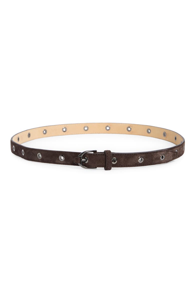 Leather Belt, Main, color, EBONY