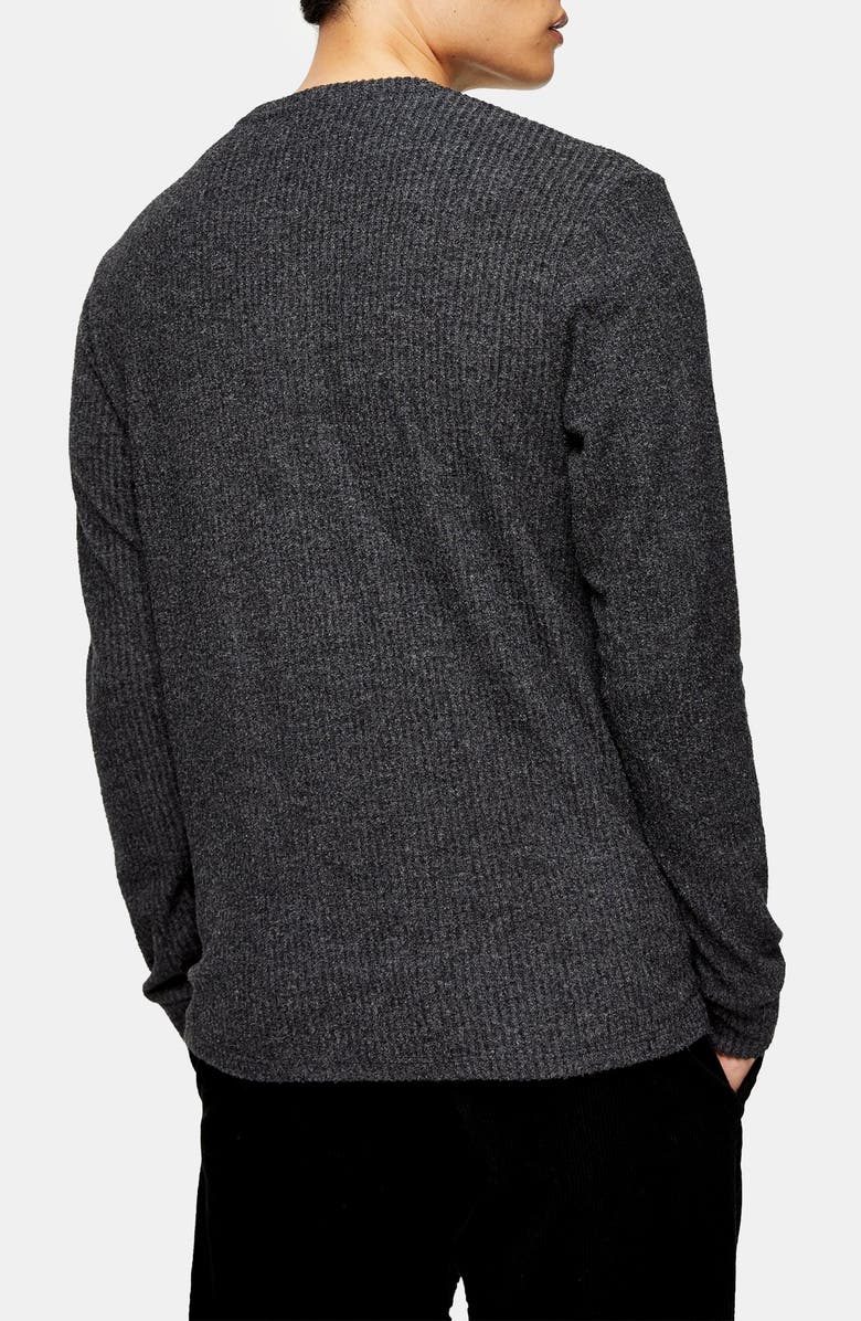 Topman Long Sleeve Rib T-Shirt, Alternate, color, 