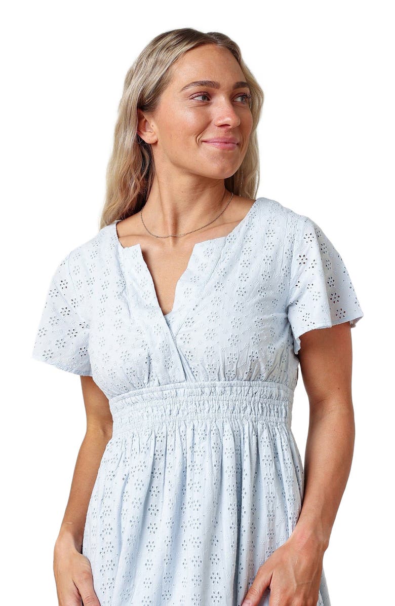 Hope & Henry Women's Organic Tiered Eyelet Dress, Alternate, color, 