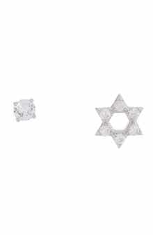 Nadri Reminisce Star of David CZ Stud Earrings