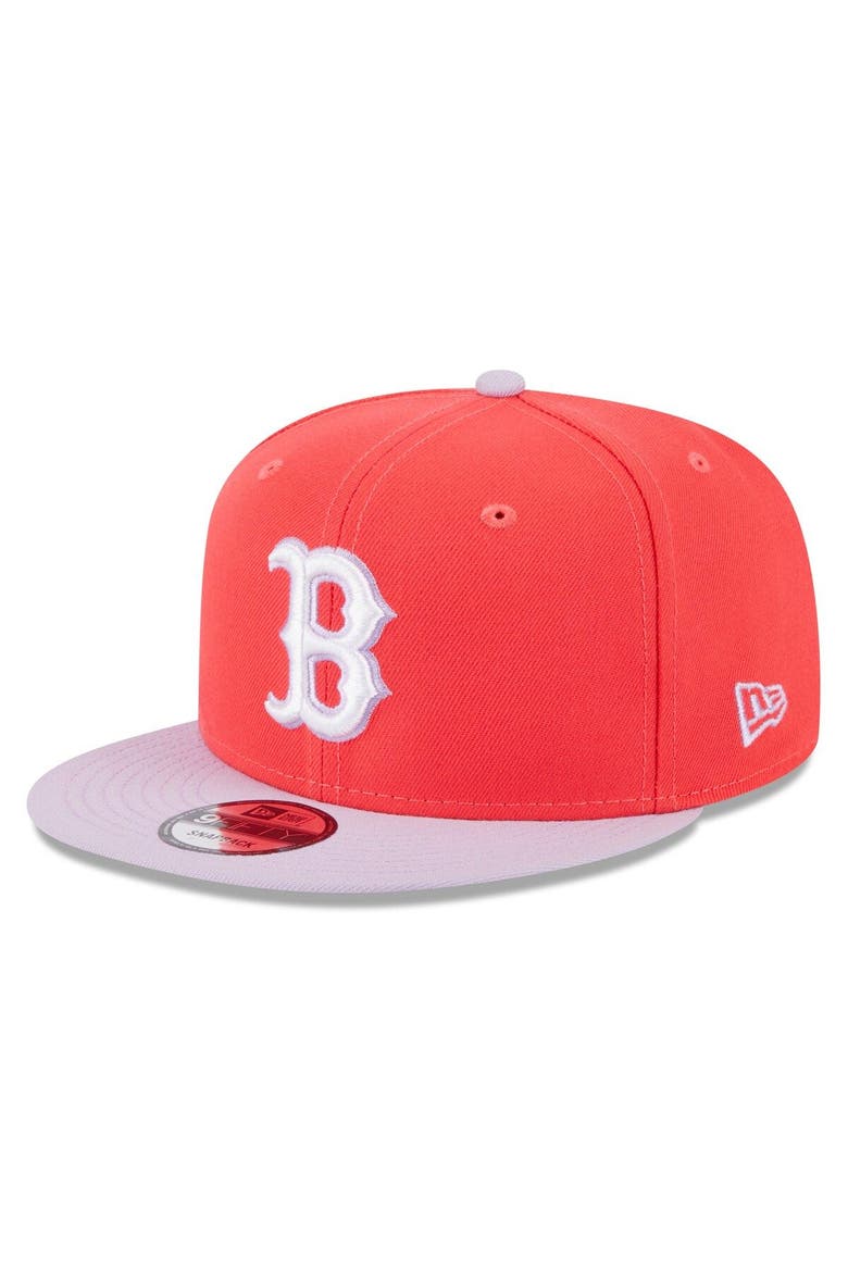 Men's New Era Red/Purple Boston Red Sox Spring Basic Two-Tone 9FIFTY Snapback Hat, Main, color, Red