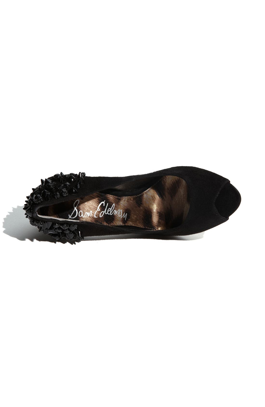 'Lorissa' Pump, Alternate, color, BLACK/ BLACK SUEDE
