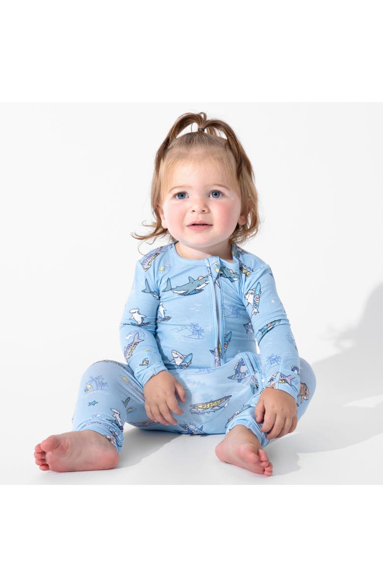 Bellabu Bear Baby Shark School Convertible Footie, Alternate, color, Shark School