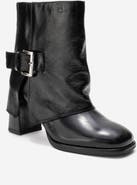 Forever & Always Shoes Lore Leather Block Heel Boot
