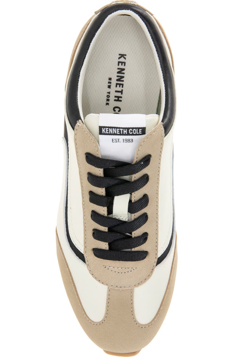 Kenneth Cole Alma Sneaker, Alternate, color, Cream/ Black Leather