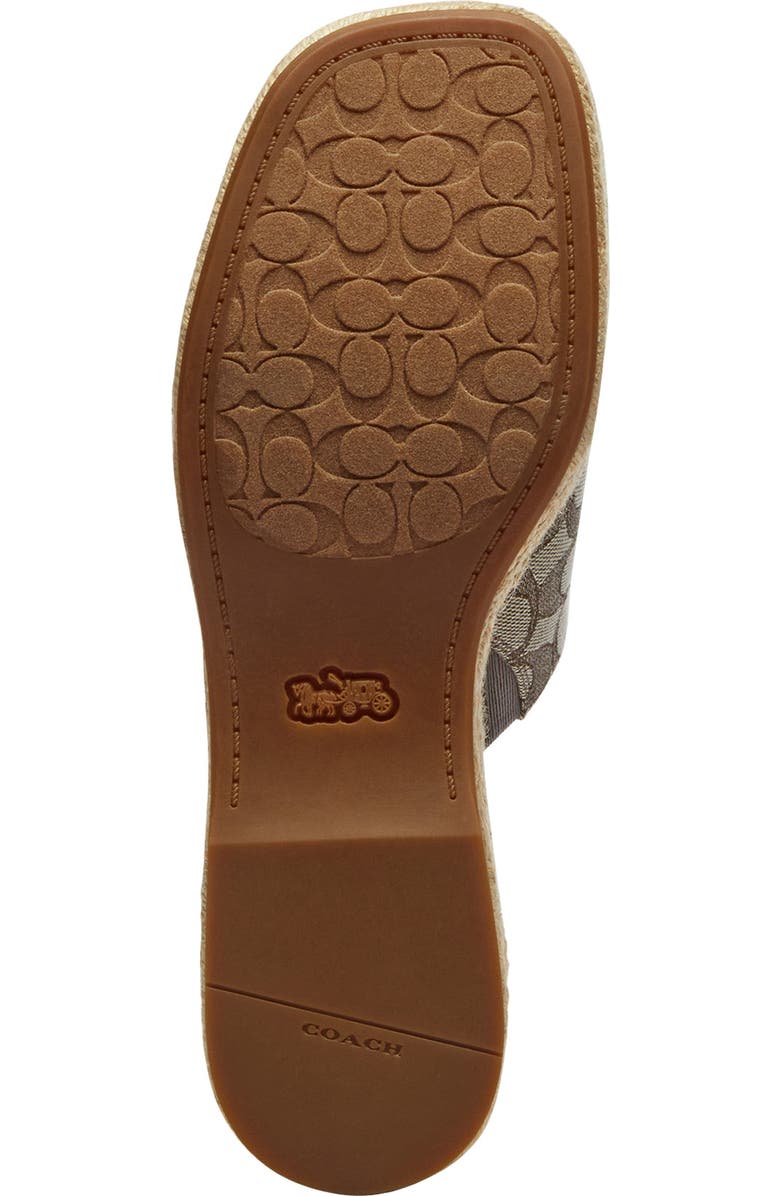 COACH Signature Jacquard Platform Wedge Sandal, Alternate, color, Oak/ Maple