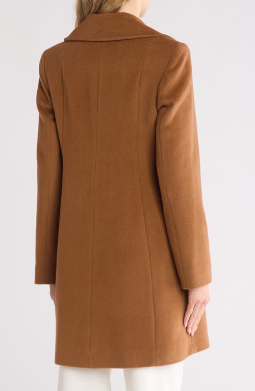 Fleurette Elongated Peacoat In Brown