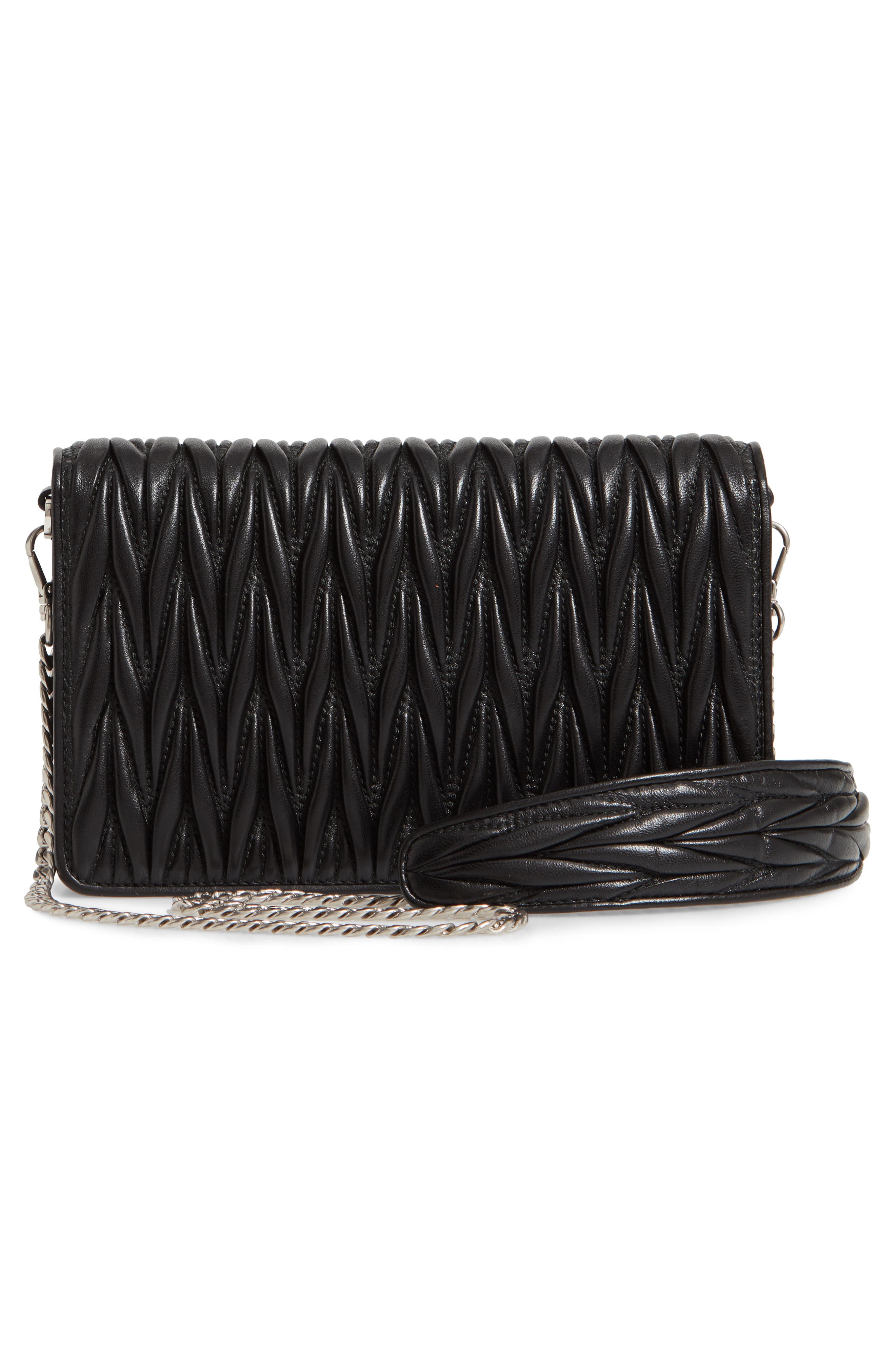 Miu Miu Matelassé Flap Crossbody Bag, Alternate, color, 