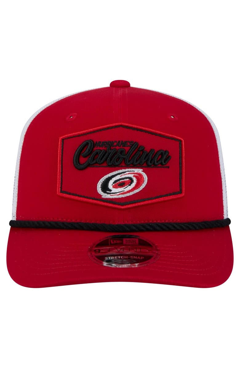 New Era Men's New Era Red/White Carolina Hurricanes Team Patch Basic 9SEVENTY Adjustable Trucker Hat, Alternate, color, Red
