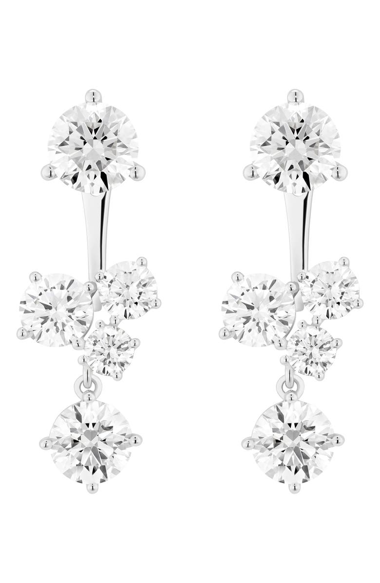 LIGHTBOX 3.29-Carat Lab Created Diamond Cluster Earring Enhancer, Main, color,
