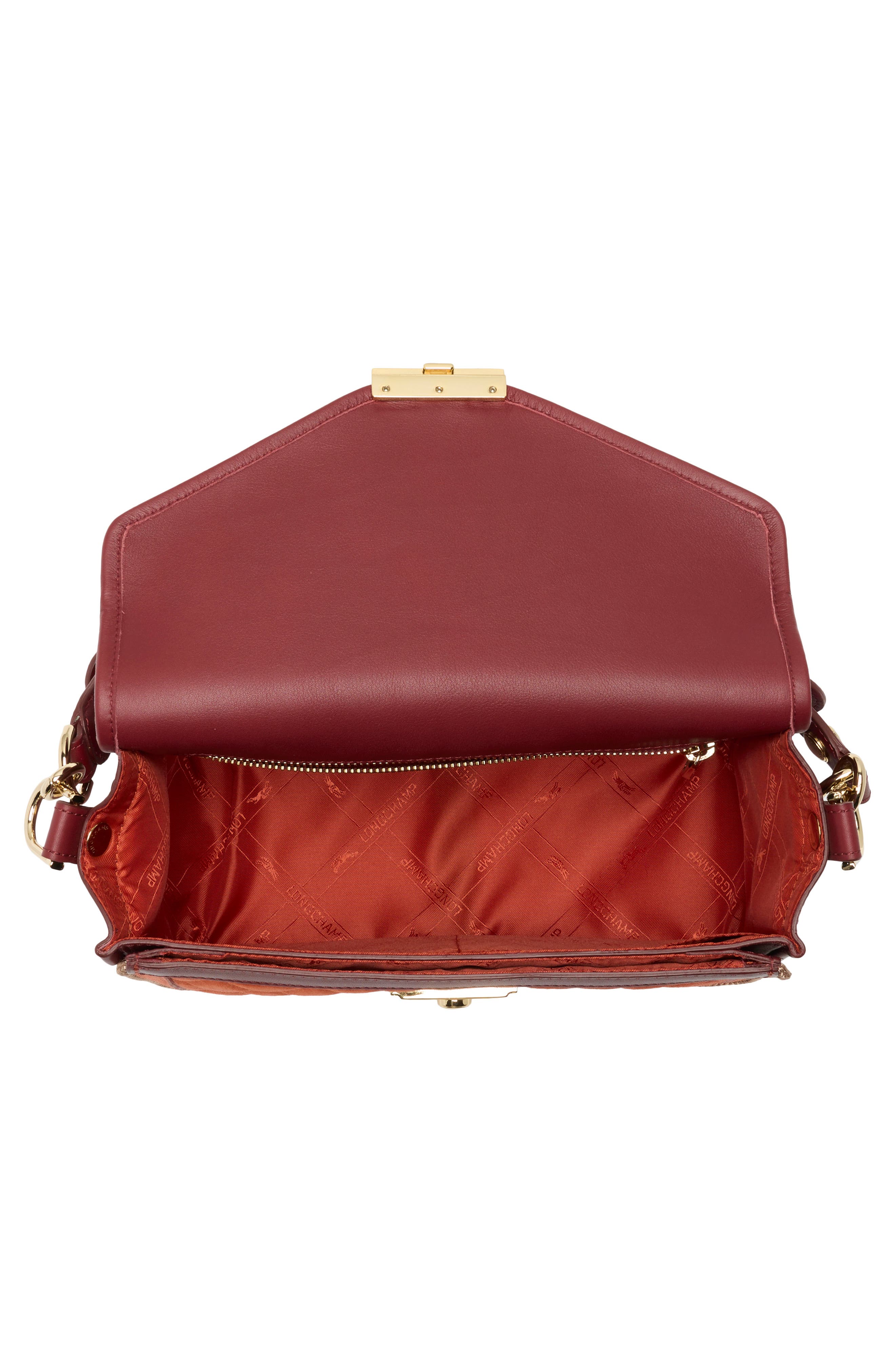 Longchamp Mademoiselle Crossbody Bag, Alternate, color, Burnt Red